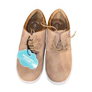 Sonoma Lace Shoes Tan Brown Cowboyhattan Size 4 Boys Kids Casual Cowboy Cowgirl